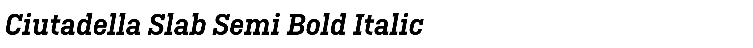 Ciutadella Slab Semi Bold Italic